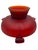 Glass 1930s Depression Period Red Frosted Glass Footed Ashtray For Sale - Image 7 of 8
