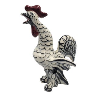 1970s Gwen Lux Ceramic Rooster Sculpture For Sale