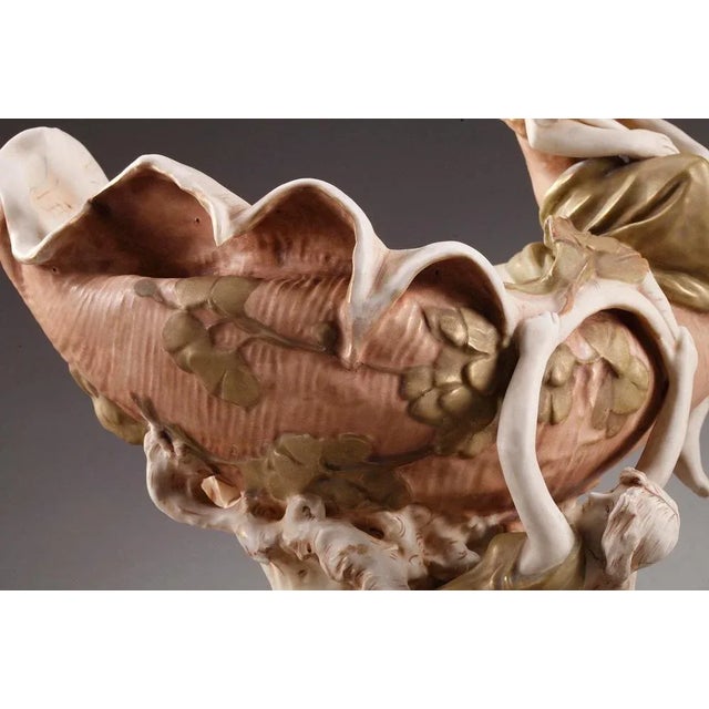 Pink Wide Art Nouveau Vessel from Royal Dux For Sale - Image 8 of 18