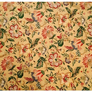Vintage Jay Yang for Spectrum Fabrics Floral Jacobean Cotton Fabric For Sale