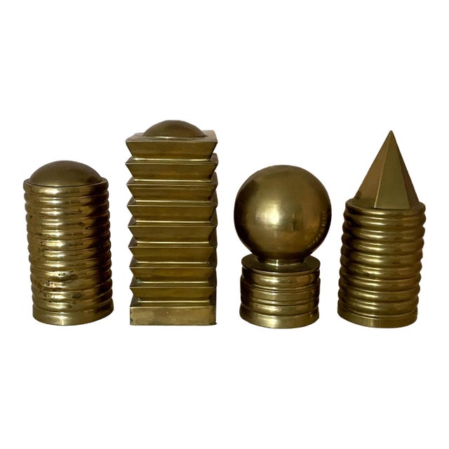 Vintage Architectural Brass Objects- Set of 4 For Sale