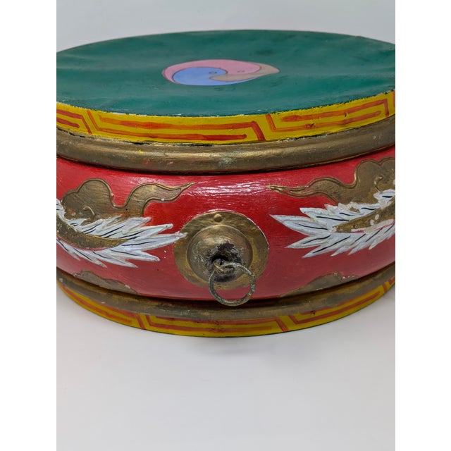 1950s Handmade Tibetan Dhyāngro/Nga Ritual Drum For Sale - Image 9 of 9
