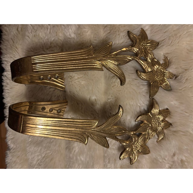 Art Deco Vintage Solid Brass Curtain Tie Backs, Set of 2 For Sale - Image 3 of 11