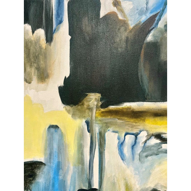 1990s Large Bold Abstract Original Oil Painting on Canvas For Sale - Image 5 of 8