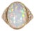 Statement 7.3cts Ethiopian Opal Ring W Natural Diamond Accents in 14k Solid Gold For Sale