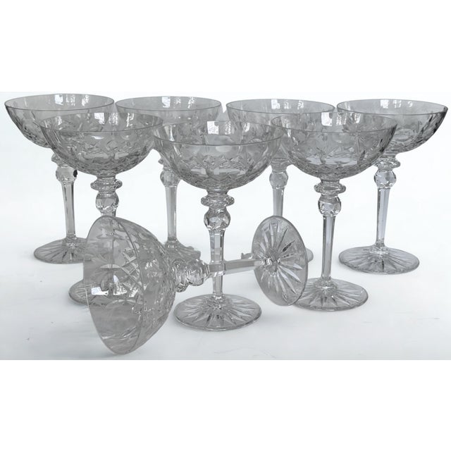 Glass 1990s Traditional Rogaska Queen Champage Coupes - Set of 8 For Sale - Image 7 of 9