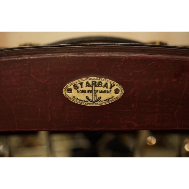 Large Steamer Trunk Home Bar with Glasses & Champagne Bucket from Starbay Surcouf, Set of 8 For Sale - Image 13 of 18