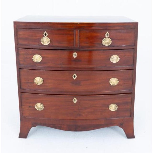 Regency Chest of Drawers in Mahogany with Bow Front, 1810 For Sale - Image 5 of 6