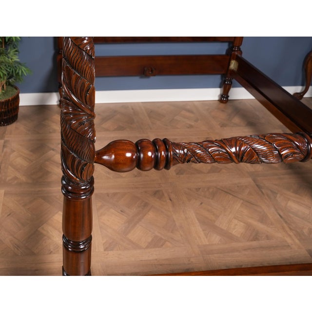 Niagara Furniture King Size Mahogany Poster Bedframe For Sale - Image 11 of 13