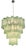 Green Murano Glass Waterfall Chandelier from Justfurnituress SRL For Sale
