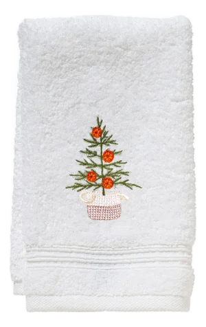 Oranges for Christmas Terry Guest Towel, Embroidered