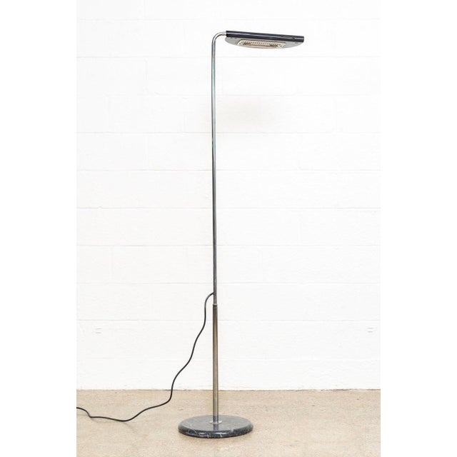 1970s Mid Century Mezzaluna Black Floor Lamp by Bruno Gecchelin For Sale - Image 5 of 9