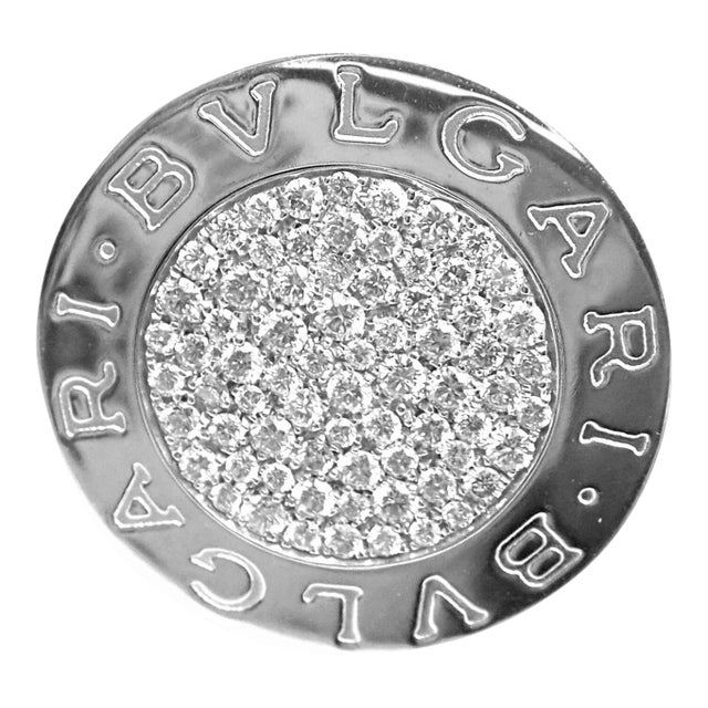 Bulgari 18k White Gold Diamond Ring For Sale