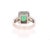 Early 21st Century 2.56 Carat Green Tourmaline, Sapphire and Diamond Ring 14 Karat White Gold, Size 7 For Sale - Image 5 of 8