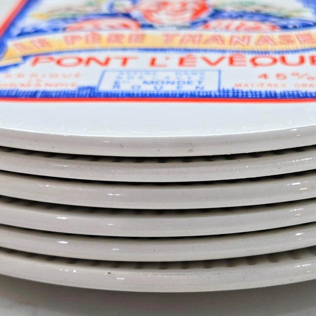 Vintage French Faïence De St. Amand “Fromages De France” Cheese Plates, Set of 6 For Sale - Image 15 of 17