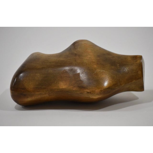 Wood Vintage Mid Century Modern Wood Bull Modernist Table Sculpture For Sale - Image 7 of 10