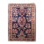 Zabihi Collection Navy Sarouk Mini Rug For Sale