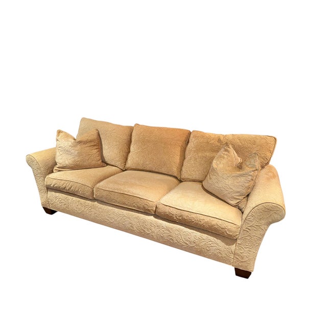 Traditional Stickley Three Cushion Sofa With Pillows; Exceptional Style and Form For Sale - Image 3 of 12