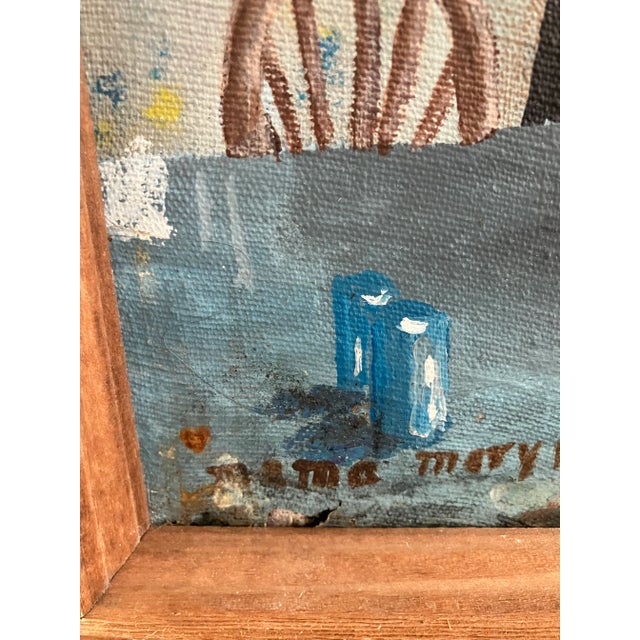 Outsider Art Primitive Amish Kitchen Scene by Mama Mary K. (C. 1950s–1970s) For Sale - Image 10 of 13