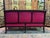 Restoration Bench in Mahogany and Genoa Velvet For Sale - Image 5 of 10
