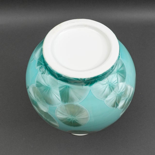 Blue John Richard Powder Blue Mother of Pearl Porcelain Vase 11 3/8" For Sale - Image 8 of 8