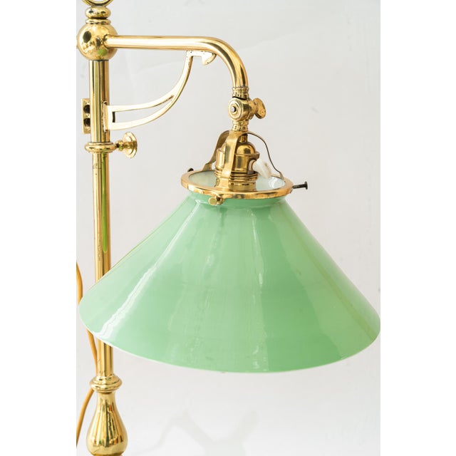 Art Deco Height-Adjustable Swivel Table Lamp with Opal Glass Shade, 1920 For Sale - Image 11 of 18
