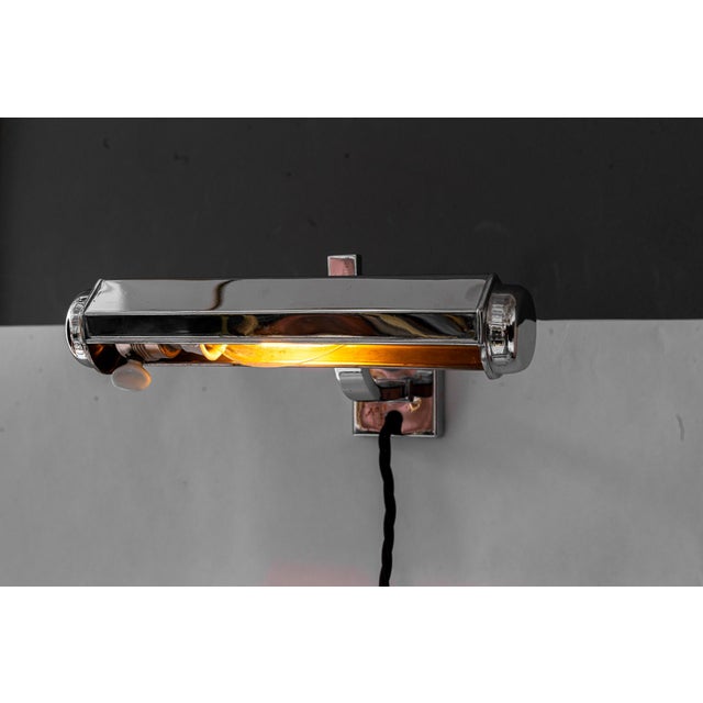 Art Deco Adjustable Chromed Wall Lamps, 1920s, Set of 3 For Sale - Image 9 of 18