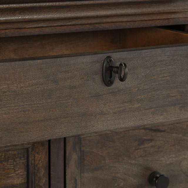 Wood Walnut Stain Large Wood Dresser For Sale - Image 7 of 7