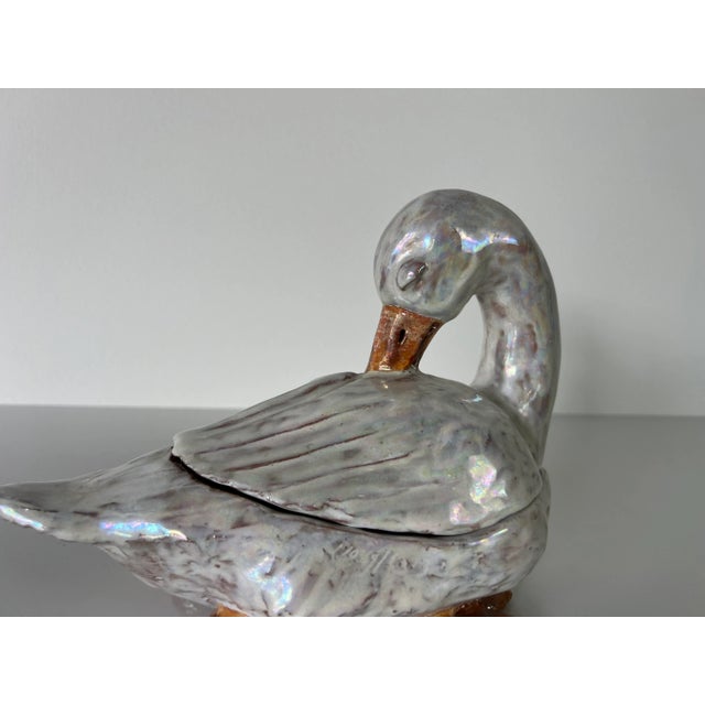 1980's Yoel Zidon Art Terracotta Glaze Swan Sculpture/Sold For Sale In Miami - Image 6 of 12