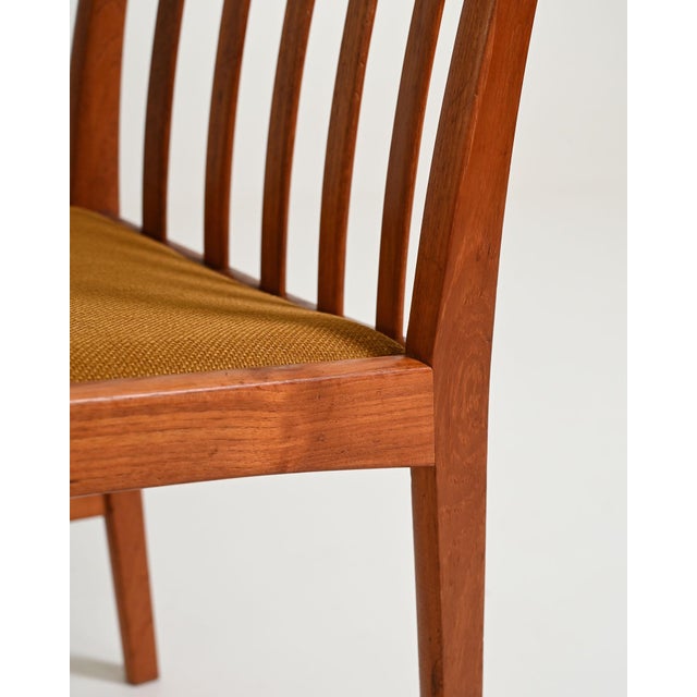 Wood Scandinavian Teak Chairs with Padded Seats, 1960s, Set of 4 For Sale - Image 7 of 12