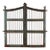Vintage Indian Painted Teakwood Gate or “Dog Door” For Sale