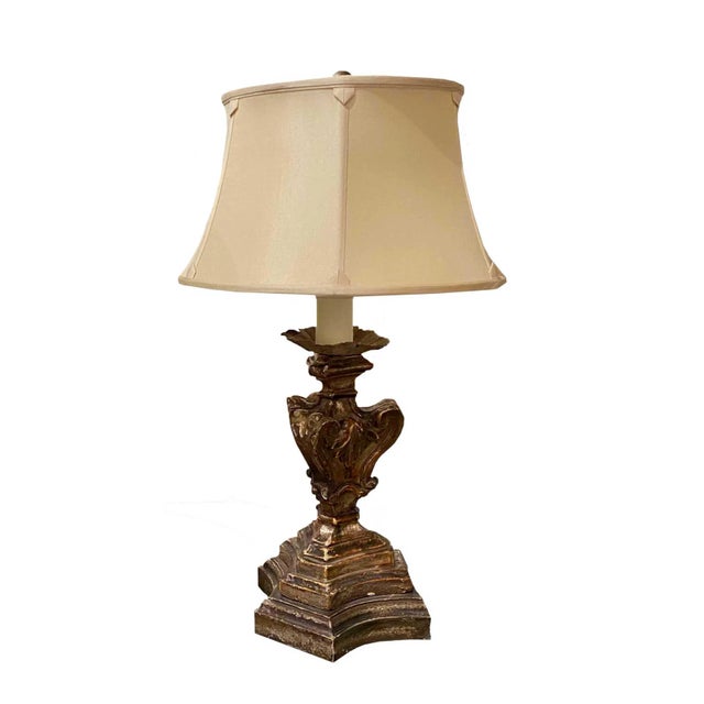 Italian Antique Italian Wood Fragment Lamps - a Pair For Sale - Image 3 of 5