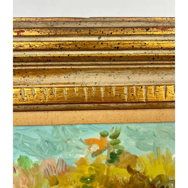 Girair Poladian Signed 1994 Landscape Oil Painting in Ornate Gilt Frame 1994 For Sale - Image 13 of 14