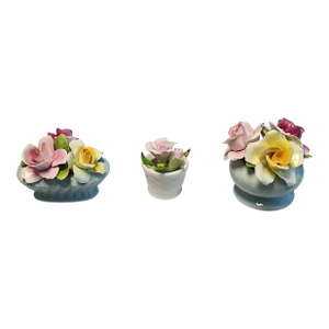 1950s Porcelain Flower Basket Trio - Thorley China and Napcoware