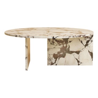 Round Coffee Table in Calacatta Viola Marble by Lebanto For Sale