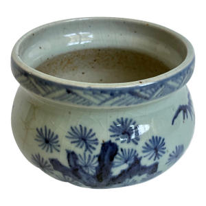 Antique Japanese Porcelain Censer – Blue & White Cachepot Pot | Japan