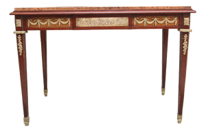 Antique French Centre Table in Mahogany with Marble Top, 1890