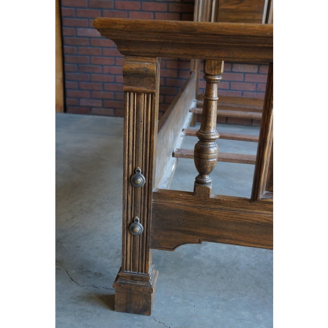 Brown Ethan Allen Royal Charter Oak King Bed For Sale - Image 8 of 8