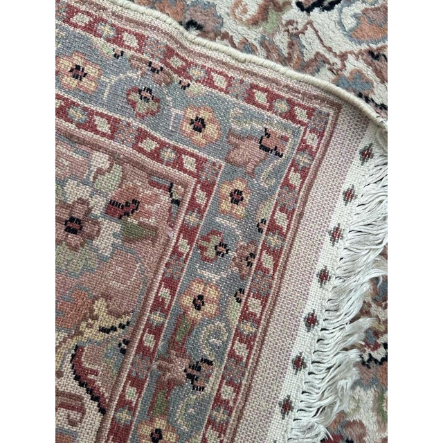 Small Vintage Silk and Wool Pakistani Rug from Bobyrugs, 1980s For Sale - Image 13 of 14