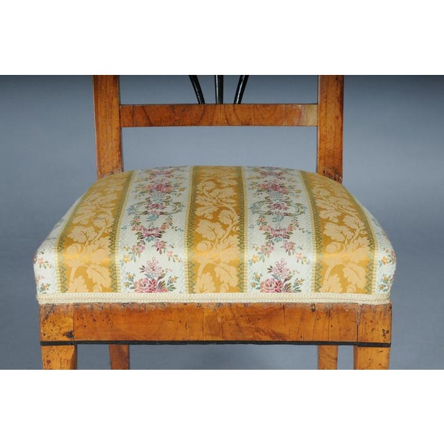 Brown Vintage Biedermeier Chairs in Cherry Wood, Set of 4 For Sale - Image 8 of 15