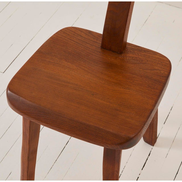 1950s Olavi Hanninen Brutalist T Chair in Solid Elm, 1950s For Sale - Image 5 of 6