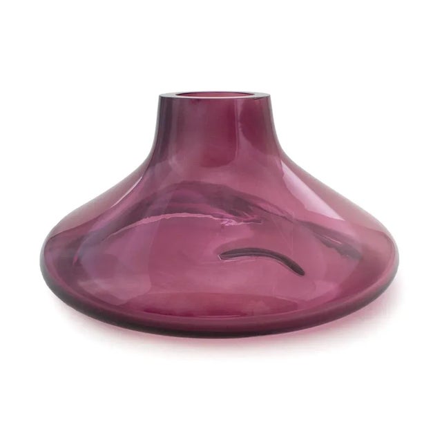 Contemporary Makemake Purple Iridescent L Vase + Bowl by Eloa, Set of 2 For Sale - Image 3 of 9