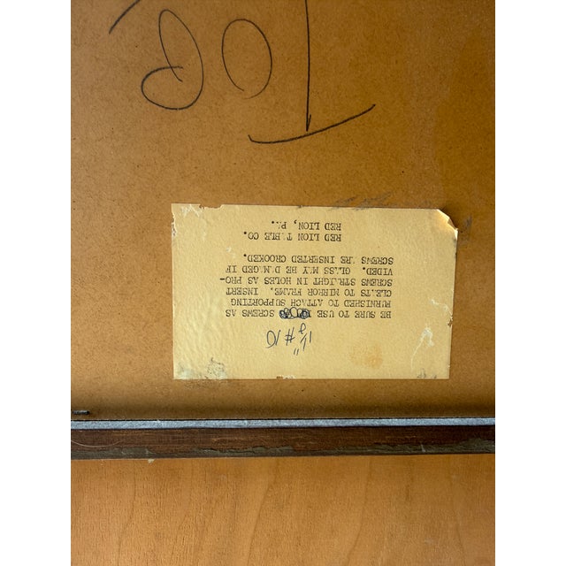 Vintage 1959 Red Lion Mid-Century Modern Walnut Dresser / Credenza & Mirror For Sale In Buffalo - Image 6 of 6