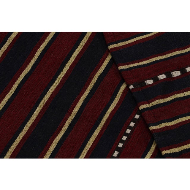 Textile 1950s Vintage Afghani Tribal Kilim Rug With Horizontal Stripes - 2'11''x8' For Sale - Image 7 of 7