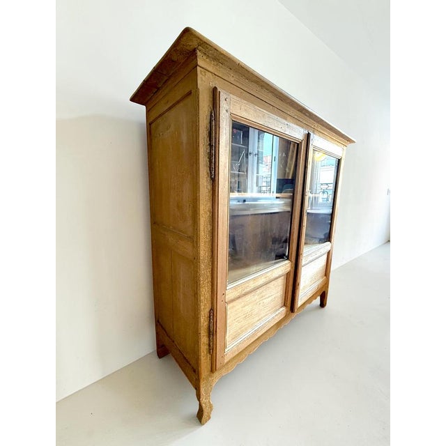 Antique Stripped Pine Glazed Bar Cabinet, 1800s For Sale - Image 4 of 13
