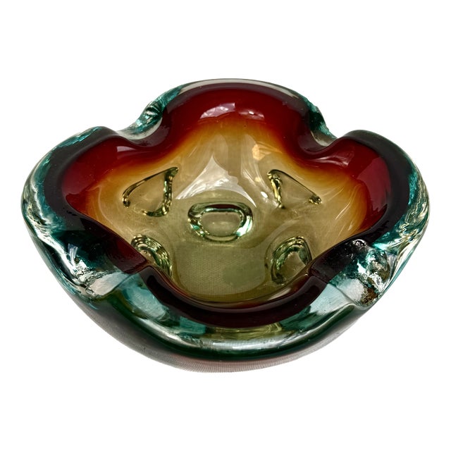 Vintage Murano Glass Ashtray, 1970s For Sale