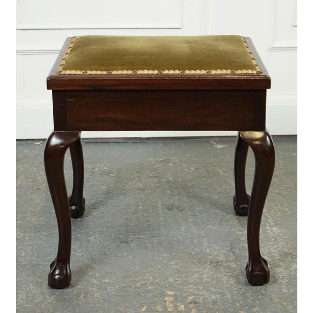 Gold Piano Stool with Storage on Claw & Ball Feet from Laidler Robsons For Sale - Image 8 of 18