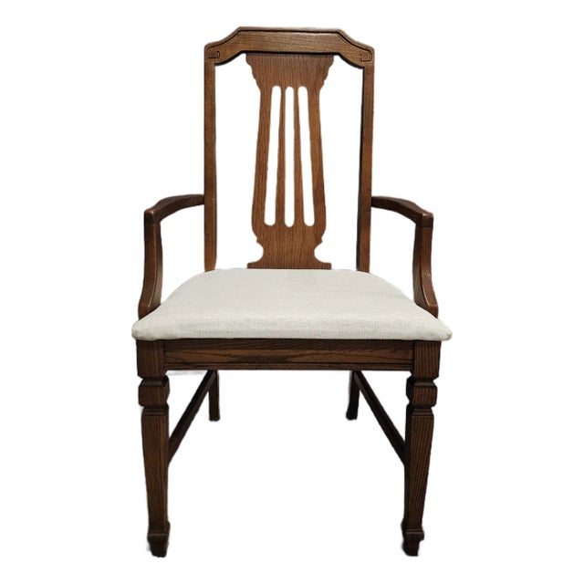 1950s Bassett Furniture Lyre-Back Armchair For Sale