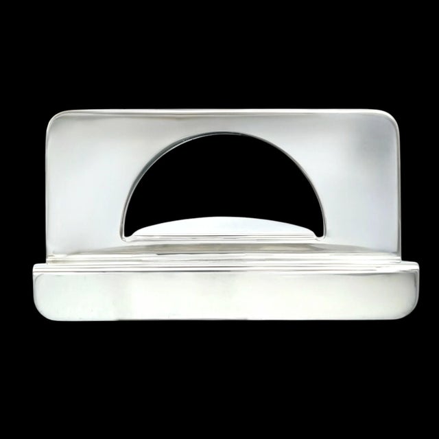 1990s Tiffany & Co Estate Business Card Holder Sterling Silver 43.18 Grams For Sale - Image 5 of 7