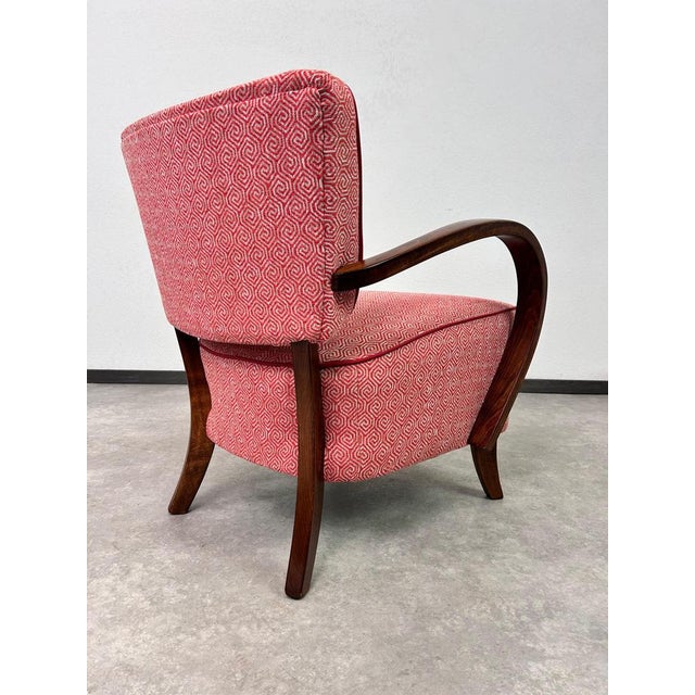 Art Deco H237 Armchair attributed to Jindřich Halabala, 1930s For Sale - Image 9 of 12